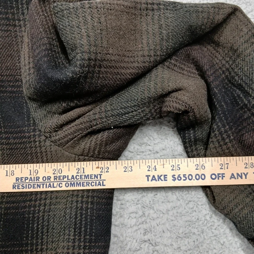 Banana Republic Coat Mens Medium Brown‎ Plaid Wool Blend Topcoat Italian Fabric